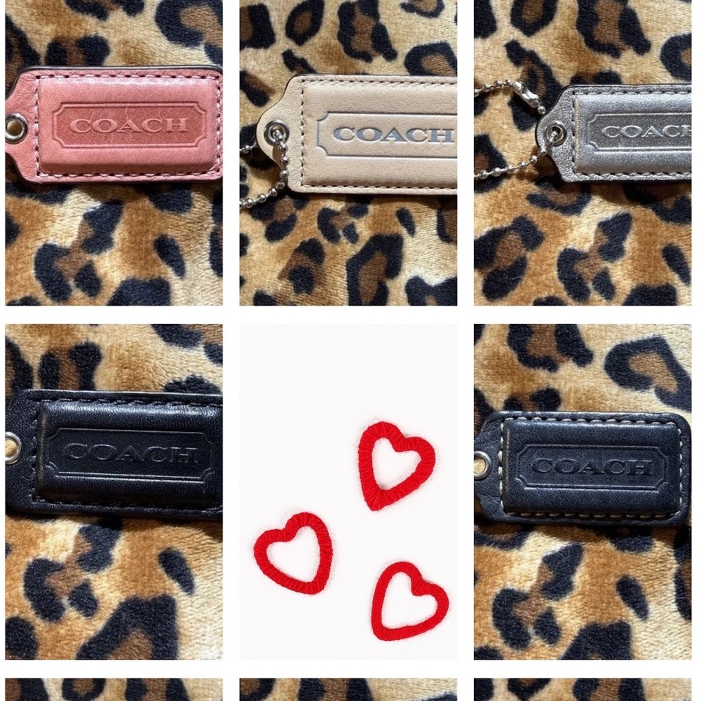 CHOICE OF:  1.5" - 2.5" Vintage Coach Purse Leather or Patent Hang Tags